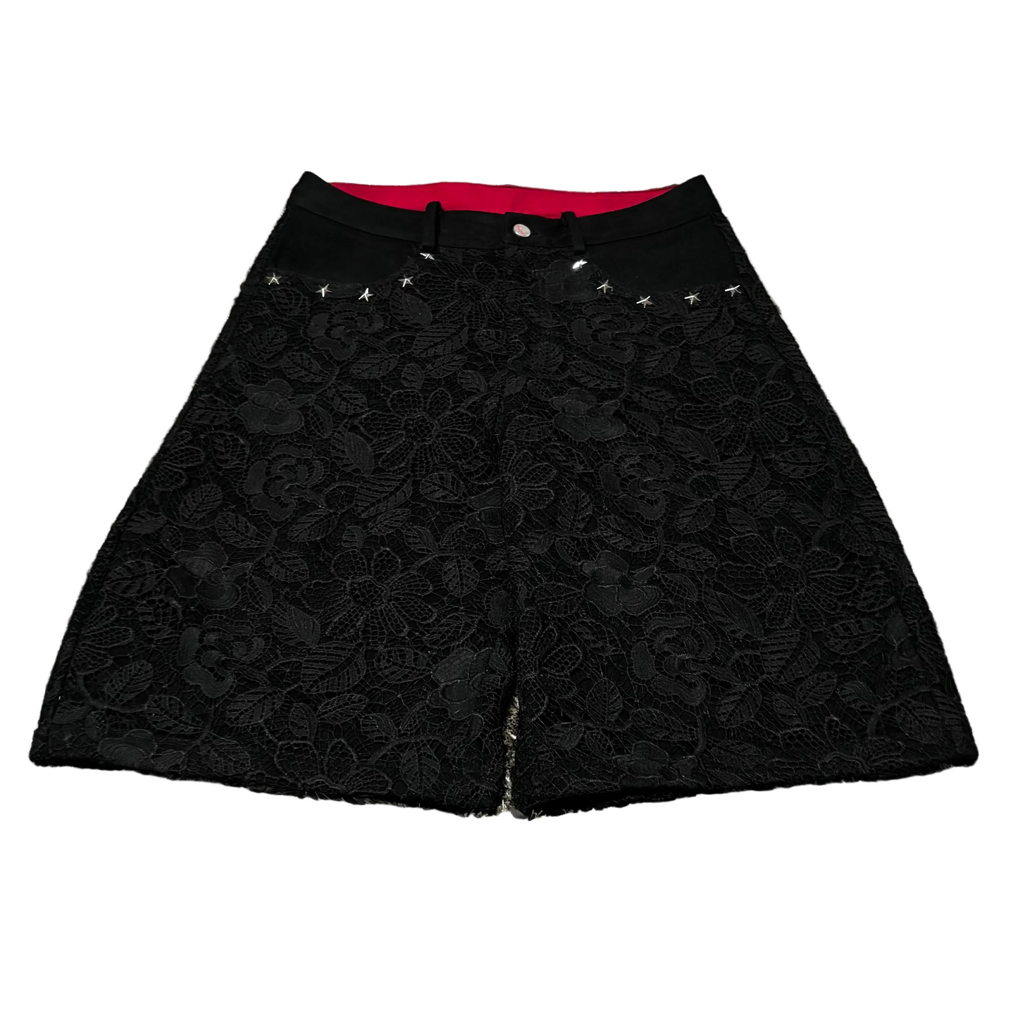 Lace Denim Super Shorts