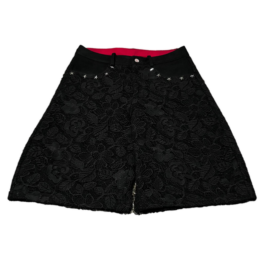 Lace Denim Super Shorts