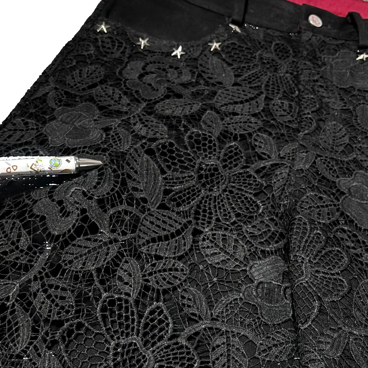 Lace Denim Super Shorts