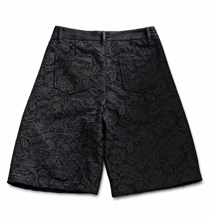 Lace Denim Super Shorts