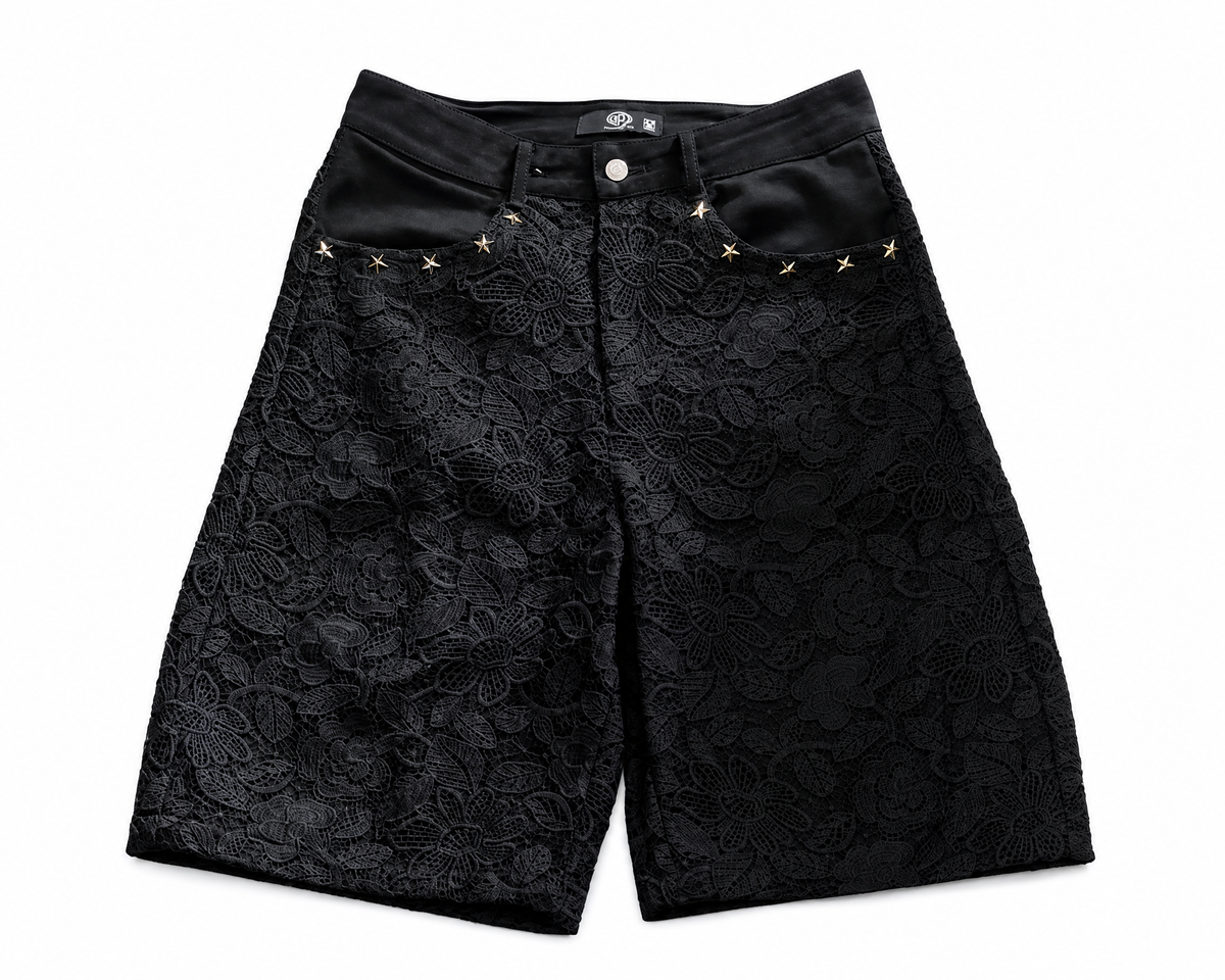 Lace Denim Super Shorts