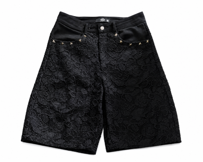 Lace Denim Super Shorts