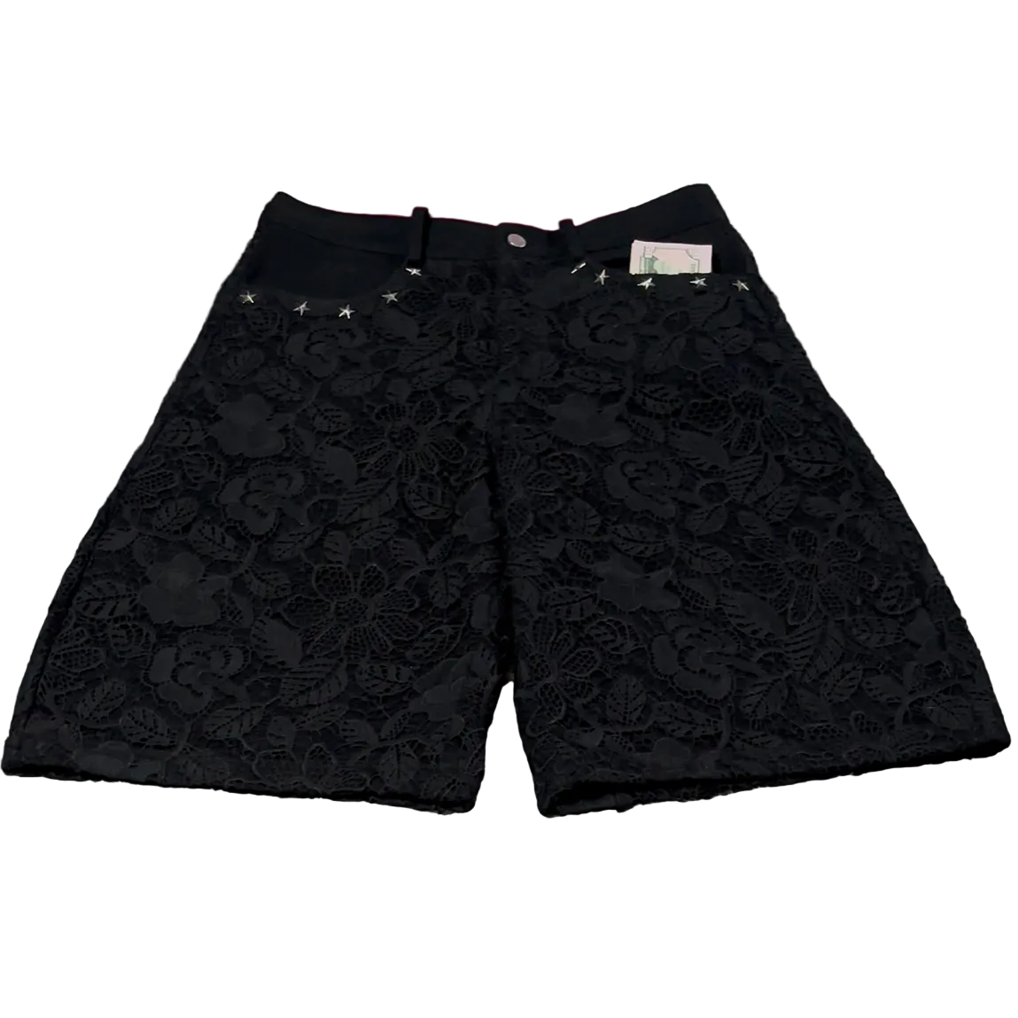 Lace Denim Super Shorts